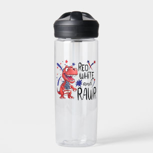 Botella De Agua Dinosaurio de los Rawr Blancos Occidentales