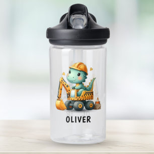 Botella De Agua Dinosaurio lindo en excavadora