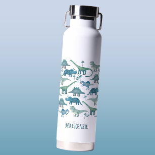 Botella De Agua Dinosaurio lindo personalizado