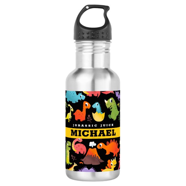 Botella De Agua Dinosaurio personalizado (Anverso)