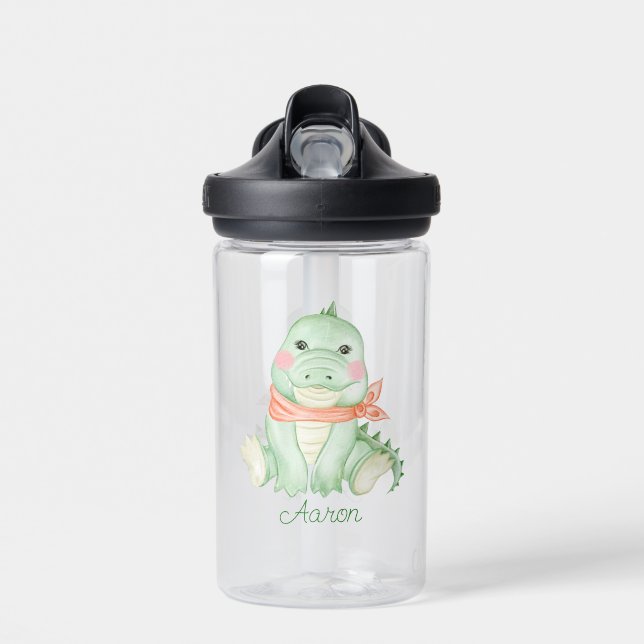 Botella De Agua Dinosaurio Personalizado bebé personalizado (Delante)