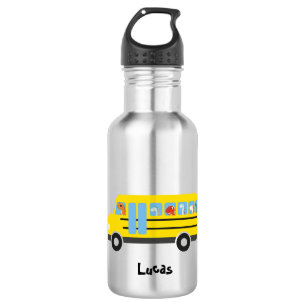 Botella De Agua Dinosaurios divertidos listos para volver a la esc