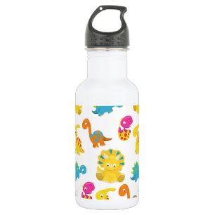 Botella De Agua Dinosaurios Lindos, Patrón De Dinosaurios, Bebé Di