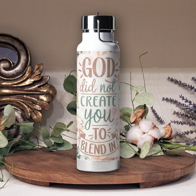 Botella De Agua Dios inspirador no te creó para integrarte (Subido por el creador)