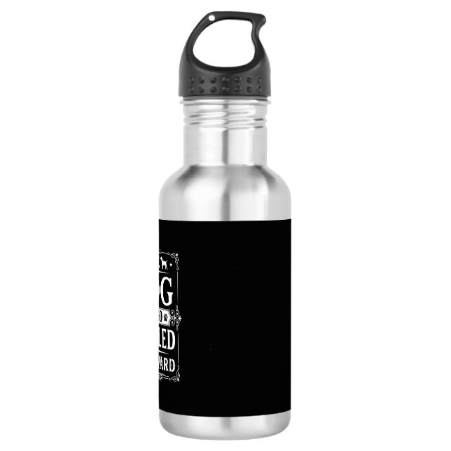 Botella De Agua Dios Perro Divertido Escrito al Revés (Anverso)