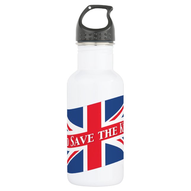 Botella De Agua Dios salve al rey con Union Jack (Anverso)
