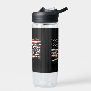 Botella De Agua Dirt Bike Bandera Americana Motocross Biker Vintag