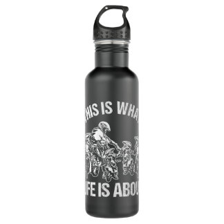Botella De Agua Dirt Bike Dad Motocross Padre Motocycle Son Kids