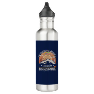 Botella De Agua Diseño "Adventure Awaits-Explore the mountain"