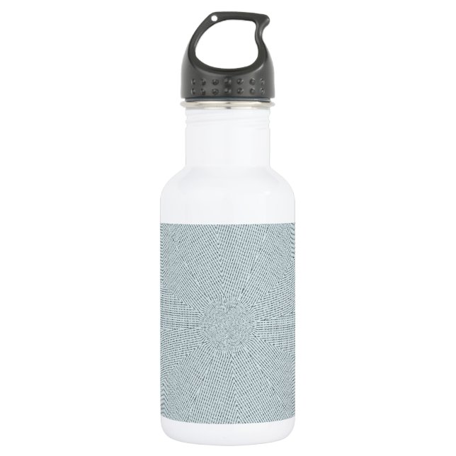 Botella De Agua Diseño circular azul (Anverso)