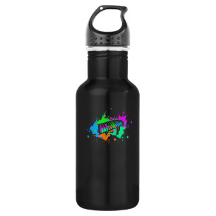 Botella De Agua Diseño colorido del teclado del piano para los pia