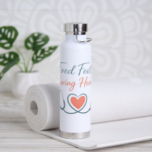 Botella De Agua Diseño de Agradecimiento a Enfermeras – Corazón Cu