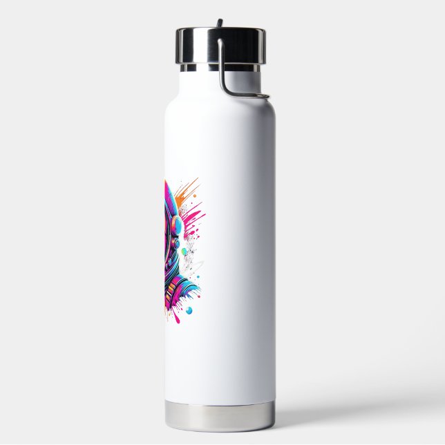 Botella De Agua Diseño de amante de perro espacial (Izquierda)