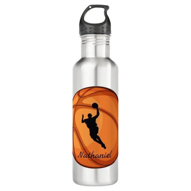 Botella De Agua Diseño de baloncesto (Anverso)