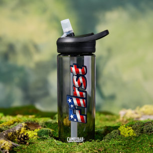 Botella De Agua Diseño de bandera F1rst patriótica