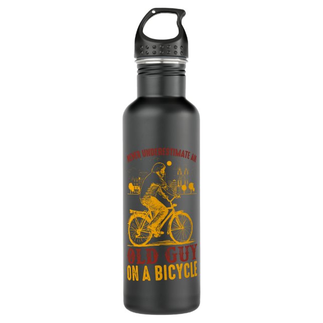 Botella De Agua Diseño de Bicicletas Antiguas | Bicicleta | nunca  (Anverso)