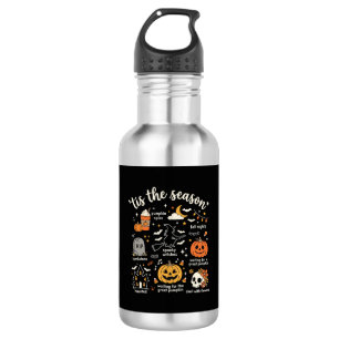 Botella De Agua Diseño de bruja de la temporada de garabatos de Ha