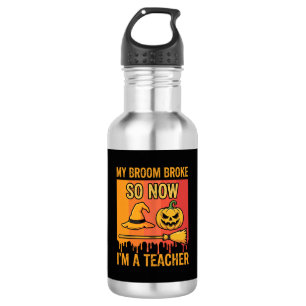 Botella De Agua Diseño de bruja divertida profesora de Halloween m