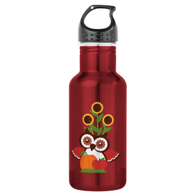 Botella De Agua Diseño de búho (Anverso)
