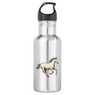 Botella De Agua Diseño de caballo Appaloosa corriendo grabado vint
