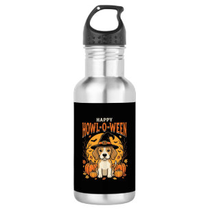 Botella De Agua Diseño de calabaza de perro Beagle Halloween Howl-