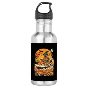 Botella De Agua Diseño de calavera de bruja de calabaza de Hallowe