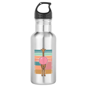 Botella De Agua Diseño de camiseta con grabado de chicle de jirafa
