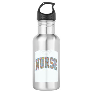 Botella De Agua Diseño de camiseta con letras de equipo universita