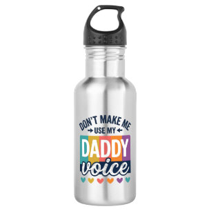 Botella De Agua Diseño de camiseta Daddy Voice Vintage Pride_1