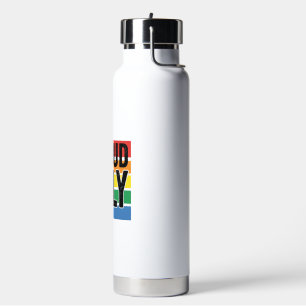 Botella De Agua Diseño de camiseta de apoyo al orgullo vintage Pro