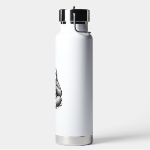 Botella De Agua Diseño de camiseta de grabado de perezoso tejiendo