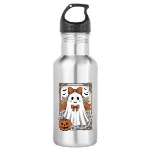 Botella De Agua Diseño de camiseta de grabado vintage de fantasma