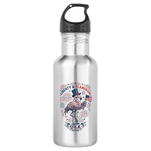 Botella De Agua Diseño de camiseta de grabado vintage de flamenco 