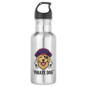Botella De Agua Diseño de camiseta de grabado vintage de perro pir