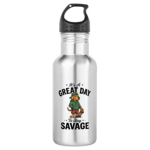 Botella De Agua Diseño de camiseta de grabado vintage de perro sal