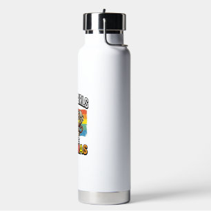 Botella De Agua Diseño de camiseta de grabado vintage de plátano d