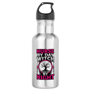 Botella De Agua Diseño de camiseta de Halloween de enfermera de dí