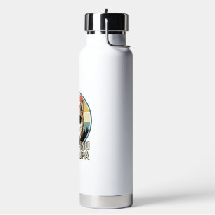 Botella De Agua Diseño de camiseta de perro abuelo Shiba Inu Vinta