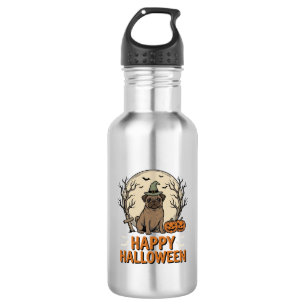 Botella De Agua Diseño de camiseta de sombrero de bruja de perro P