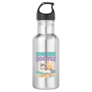 Botella De Agua Diseño de camiseta gráfica trendy pezuñas unicorni