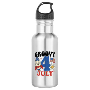 Botella De Agua Diseño de camiseta patriótica cohete 4 de julio Gr
