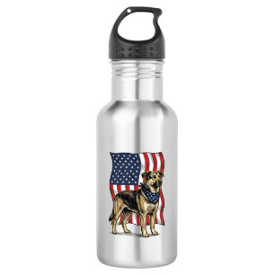 Botella De Agua Diseño de camiseta vectorial de bandera de perro p