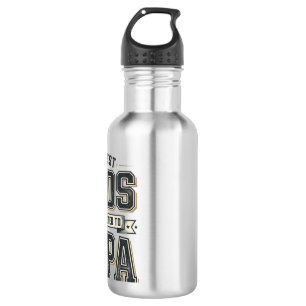 Botella De Agua Diseño de camiseta Vintage Best Dads Promoted To P