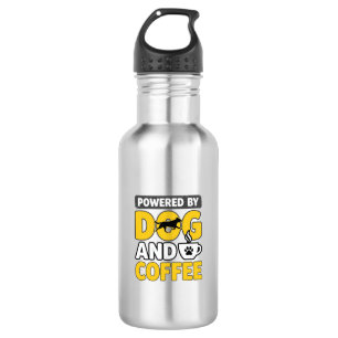 Botella De Agua Diseño de camiseta vintage con energía de perro y 
