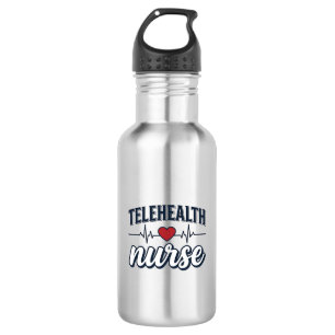 Botella De Agua Diseño de camiseta vintage de enfermera de telesal