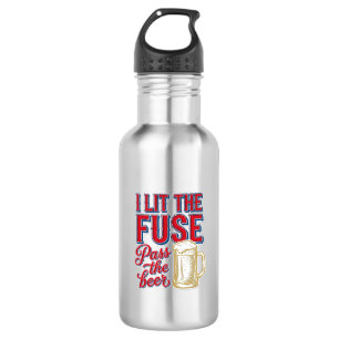 Botella De Agua Diseño de camiseta vintage de fuegos artificiales