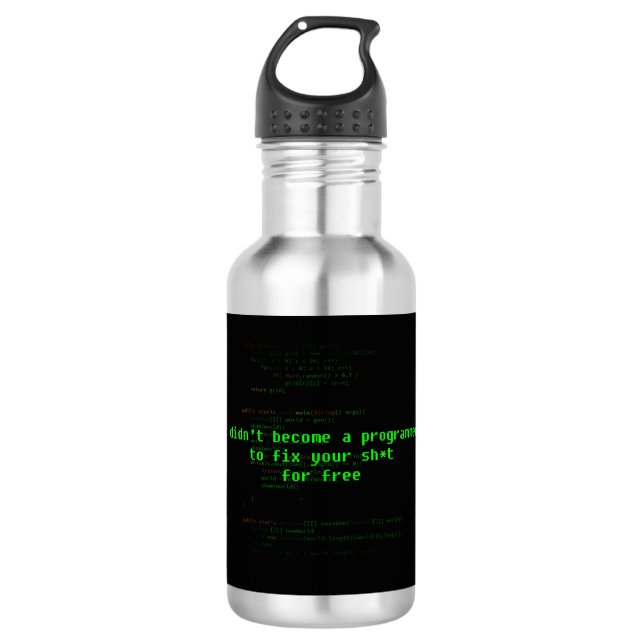 Botella De Agua Diseño de Chiste 'Fix Your Sh*t' (Anverso)