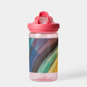 Botella De Agua Diseño de fondo en colores arcoiris