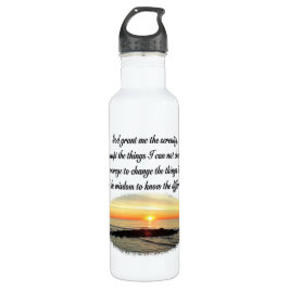 BOTELLA DE AGUA DISEÑO DE FOTOS DE SERENITY PRAYER SUNRISE