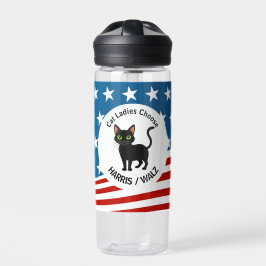 Botella De Agua Diseño de gatos para Harris/Walz
